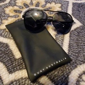Quay Australia black aviator sunglasses